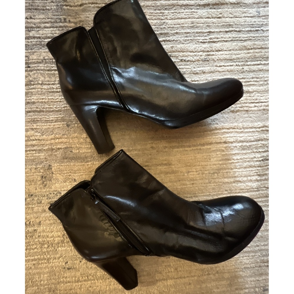 Lauren Ralph Lauren Women Marcy Black Leather Zip boots Ankle Bootie 8 B‎ Shoes - Picture 11 of 12